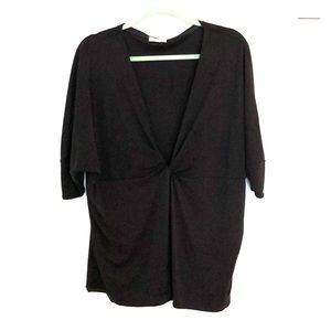 Dark Gray Deep-V OU Top!